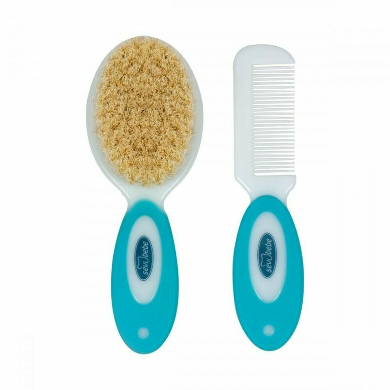 Sevibebe - set perie si pieptan albastru