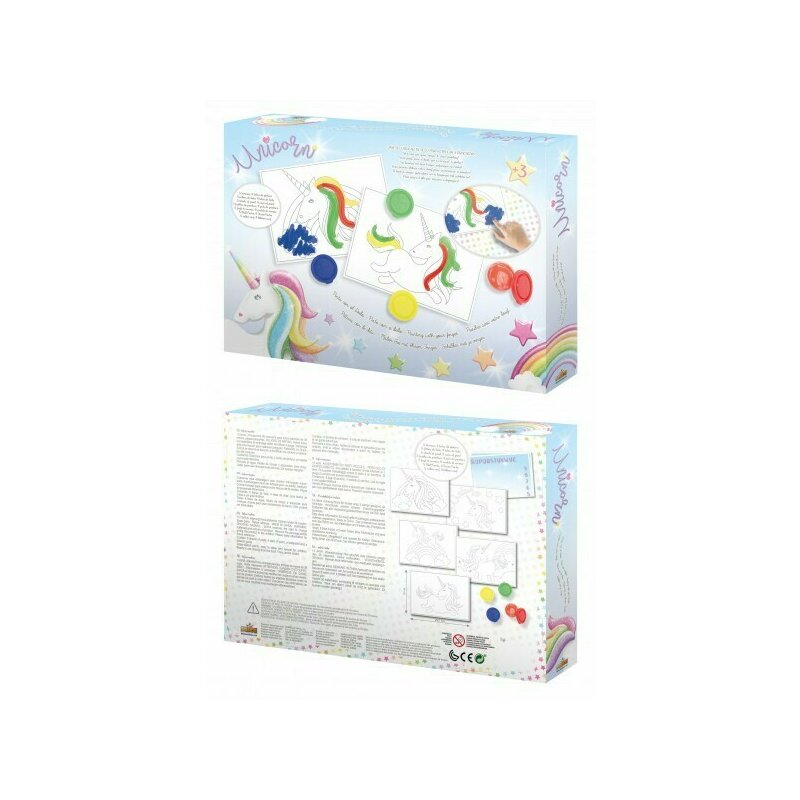 Set pictura cu degete Saica deluxe Unicorn