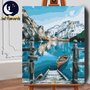 Set pictura pe numere (panza) Barci pe lacul Bries 50x40 cm - 1
