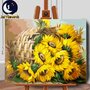 Set pictura pe numere (panza) Cos cu floarea soarelui 40x50 cm - 1