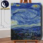 Set pictura pe numere (panza) Noapte instelata - Van Gogh Triptic II 50x40 cm - 1