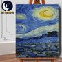 Set pictura pe numere (panza) Noapte instelata - Van Gogh Triptic III 50x40 cm - 1