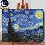 Set pictura pe numere (panza) Noapte instelata Vincent Van Gogh 40x50 cm - 1