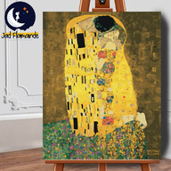 Set pictura pe numere (panza)  Sarutul  - Gustav Klimt 50x40 cm