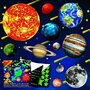 Untold Planets - Set planete fosforescente Sistemul Solar si stele, 220 piese - 1