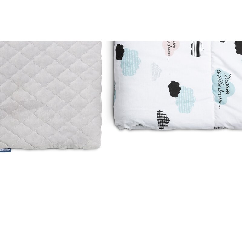 Sensillo - set plapuma si perna 130x100cm/60x40 cm karo plus nori