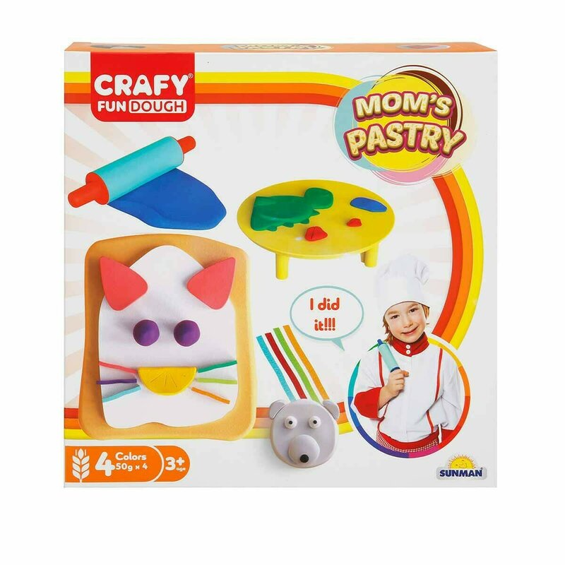 Crafy - set patiserie cu plastilina, cu unelte de modelat
