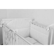 KidsDecor - Aparatoare laterala pat Cu dantela din Bumbac, 120x60 cm, Alb