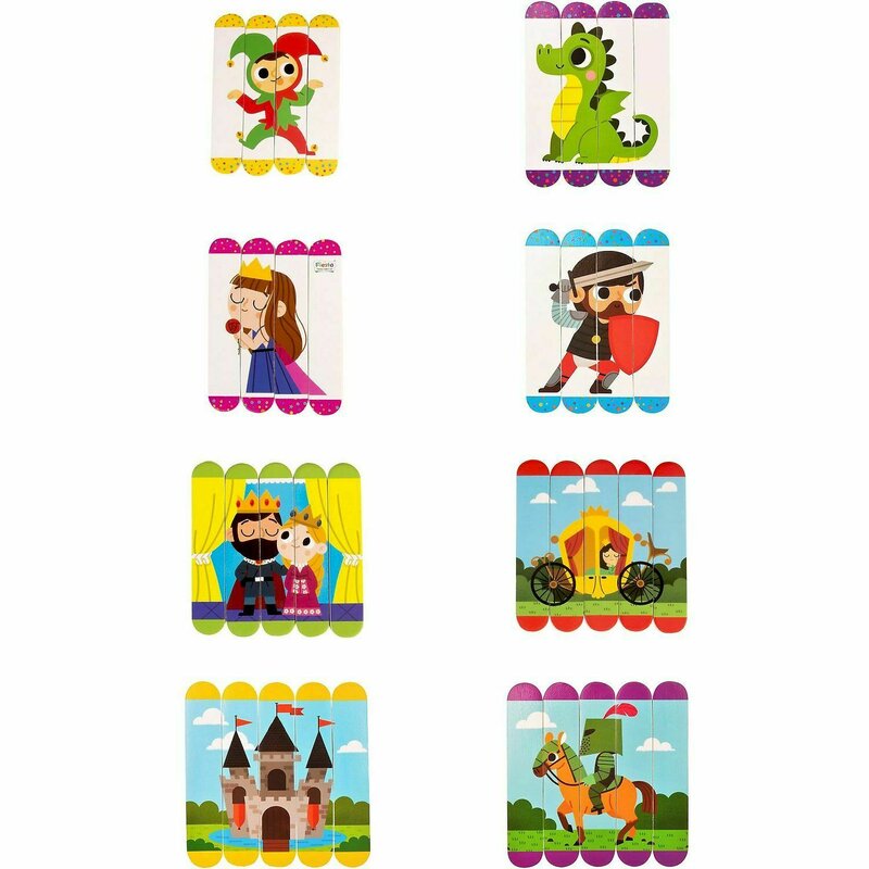 Fiesta crafts - set puzzle-uri din betisoare lemn - castel