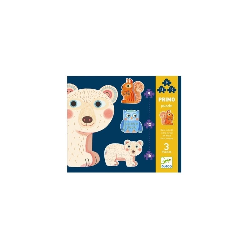 Djeco - set puzzle-uri evolutive animale