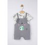 Set salopeta cu tricou de vara pentru bebelusi Koala, Tongs baby (Culoare: Gri, Marime: 9-12 luni) - 2