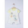 Set salopeta cu tricou Great detectives pentru bebelusi, Tongs baby (Culoare: Galben, Marime: 9-12 luni) - 2