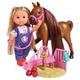 Set Simba Evi Love Doctor Evi Welcome Horse papusa 12 cm cu figurina cal si accesorii - 1