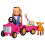 Simba - Set de joaca Tractor cu remorca,  Cu accesorii, Cu papusa Evi Love - 1