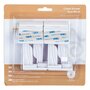 Set sistem de siguranta mobilier, Bebe Stars, Pentru sertare, Instalare usoara, 4 bucati, White - 2