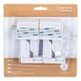 Set sistem de siguranta mobilier, Bebe Stars, Pentru sertare, Instalare usoara, 4 bucati, White - 2