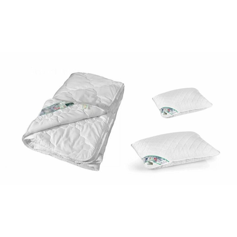 HypoallergenicMed - Set Somnart pilota 140x200 cm de 200g, 1 perna 40x50 si 1 perna 70x90 cm