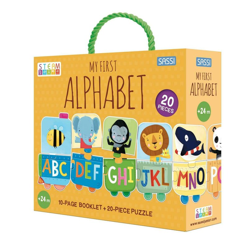 Sassi - puzzle educativ invatam alfabetul puzzle copii, piese 20