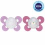 Set suzete bebelusi, Chicco, Physio Comfort, Ortodontice si fiziologice, 16-36 luni, Silicon moale igienic, Luminoase noaptea, Ventilate, Fara BPA, Roz - 1