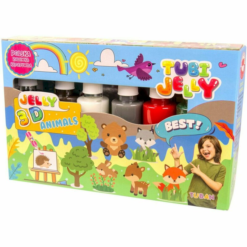 Tuban - set tubi jelly cu 6 culori - animale tu3326