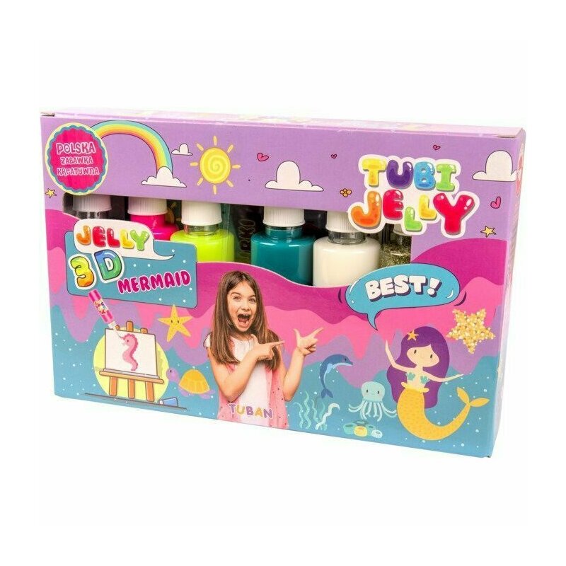 Tuban - set tubi jelly cu 6 culori - sirene tu3322