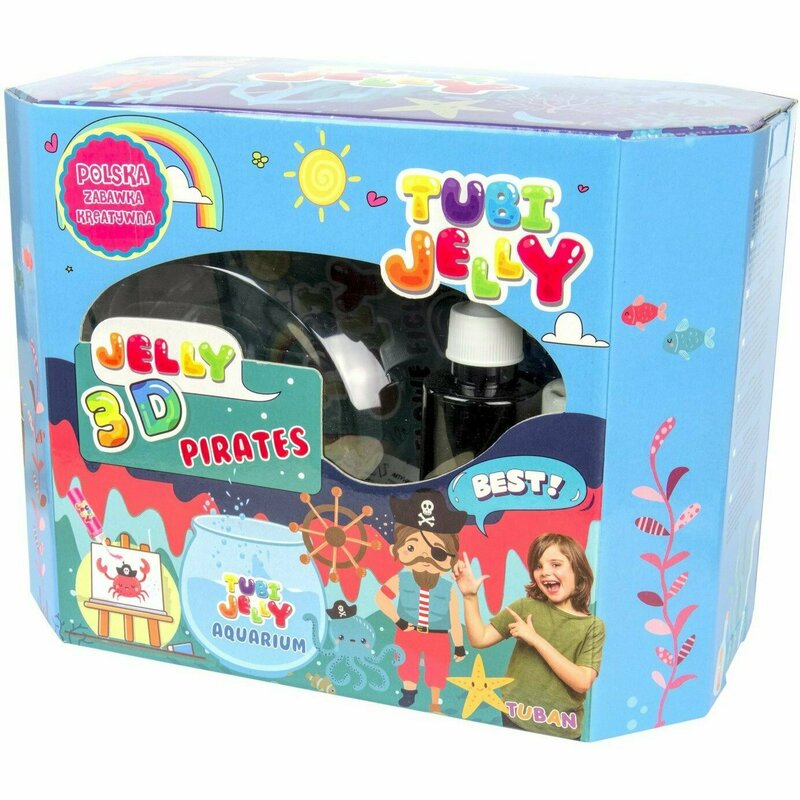 Tuban - set tubi jelly cu 8 culori si un acvariu mare - pirati tu3332