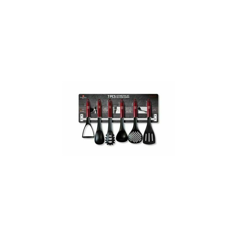 Set ustensile de bucatarie 7 piese Burgundy Metallic Line BerlingerHaus BH 6325