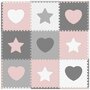 Severno - Covoras educativ din spuma pentru copii, tip Puzzle STAR & HEART, 180x180cm - 1