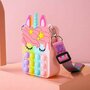 Severno - Jucarie senzoriala Fidget Toys Pop It Bag, Geanta multicoloră pop it push pentru copii cu bule - 3