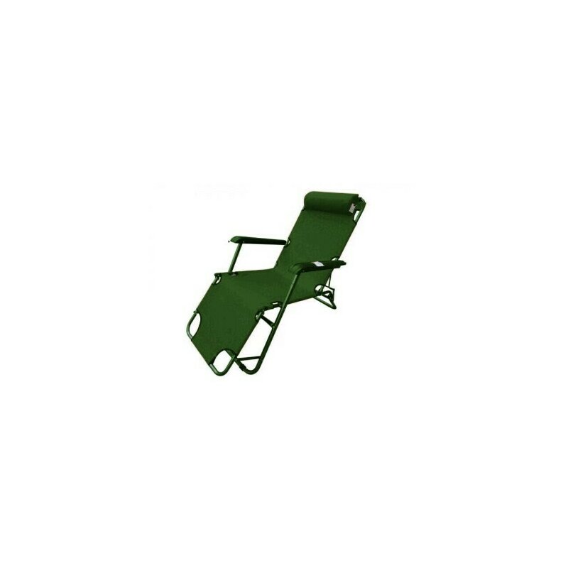 Sezlong-Scaun camping panza, H015, 110 KG, structura metalica, verde