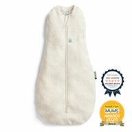 Sistem de infasat si sac de dormit, ErgoPouch, 2 in 1, 0-3 luni, 3-6 kg, TOG 0.2, Bumbac organic, Fermoar bidirectional, Transformabil, Lavabil la masina, Certificat non-toxic, Premiat in Australia, Bej