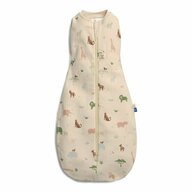Sistem de infasat si sac de dormit, ErgoPouch, 2 in 1, 0-3 luni, 3-6 kg, TOG 0.2, Bumbac organic, Fermoar bidirectional, Transformabil, Lavabil la masina, Certificat non-toxic, Premiat in Australia, Model savana, Bej