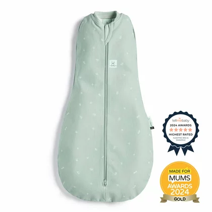 Sistem de infasat si sac de dormit, ErgoPouch, 2 in 1, 0-3 luni, 3-6 kg, TOG 1, Bumbac organic, Fermoar bidirectional, Transformabil, Lavabil la masina, Certificat non-toxic, Premiat in Australia, Verde