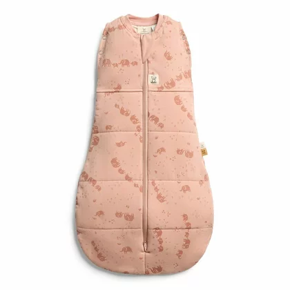 Sistem de infasat si sac de dormit, ErgoPouch, 2 in 1, 0-3 luni, 3-6 kg, TOG 2.5, Bumbac organic, Fermoar bidirectional, Transformabil, Lavabil la masina, Certificat non-toxic, Premiat in Australia, Model Elephant Parade