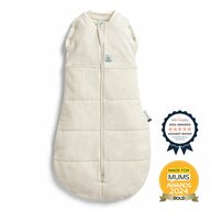 Sistem de infasat si sac de dormit, ErgoPouch, 2 in 1, 6-12 luni, 8-10 kg, TOG 2.5, Bumbac organic, Fermoar bidirectional, Transformabil, Lavabil la masina, Certificat non-toxic, Premiat in Australia, Bej