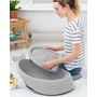 Cadita inteligenta, Skip Hop, Multifunctionala, Cu suport detasabil, Pentru 3 etape de crestere, 2 doua pozitii ergonomice, Antiderapanta, Fara PVC si ftalati, 0 luni+, 70 x 48 x 29 cm, Gri - 8