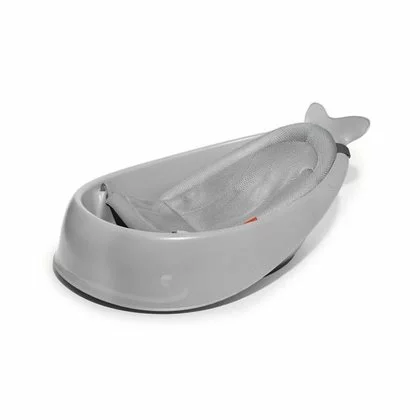 Cadita inteligenta, Skip Hop, Multifunctionala, Cu suport detasabil, Pentru 3 etape de crestere, 2 doua pozitii ergonomice, Antiderapanta, Fara PVC si ftalati, 0 luni+, 70 x 48 x 29 cm, Gri