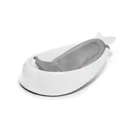 Cadita inteligenta, Skip Hop, Multifunctionala, Cu suport detasabil, Pentru 3 etape de crestere, 2 doua pozitii ergonomice, Antiderapanta, Fara PVC si ftalati, 0 luni+, 70 x 48 x 29 cm, Alb/Gri