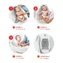 Cadita inteligenta, Skip Hop, Multifunctionala, Cu suport detasabil, Pentru 3 etape de crestere, 2 doua pozitii ergonomice, Antiderapanta, Fara PVC si ftalati, 0 luni+, 70 x 48 x 29 cm, Alb/Gri - 3