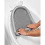 Cadita inteligenta, Skip Hop, Multifunctionala, Cu suport detasabil, Pentru 3 etape de crestere, 2 doua pozitii ergonomice, Antiderapanta, Fara PVC si ftalati, 0 luni+, 70 x 48 x 29 cm, Alb/Gri - 13