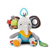 Skip Hop - Jucarie multifunctionala, Elefant, Include inel pentru dentitie, Cu elemente zornaitoare, Diferite texturi, 3 luni+, Multicolor