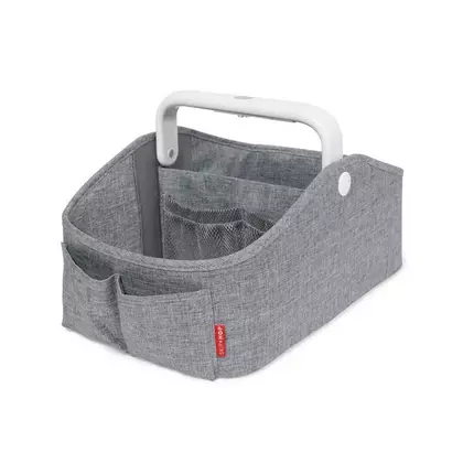 Organizator pentru scutece, Skip Hop, Cu senzor de lumina, Light Up, Cu 4 buzunare, 13 x 21.5 x 24 cm, Gri