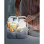 Organizator pentru scutece, Skip Hop, Cu senzor de lumina, Light Up, Cu 4 buzunare, 13 x 21.5 x 24 cm, Gri - 2