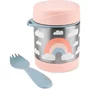 Termos, Skip Hop, Pentru alimente, Mentine cald 7h si rece 5h, Include si o lingura/furculita, Fara BPA, Conform cu standardul de securitate EN14372, 325 ml, 3 luni+, Rainbow - 1