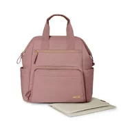 Black Friday - Reduceri Rucsac pentru mamici, Skip Hop Compartimentat, Cu multiple buzunare, Pentru scutece, Include salteluta pentru infasat, 36x16x37 cm, Roz Promotie