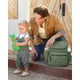 Rucsac pentru mamici, Skip Hop Compartimentat, Matlasat, Cu multiple buzunare, Include 2 gentute mai mici pentru depozitare si salteluta de infasat, 41x20x36 cm, Verde - 5