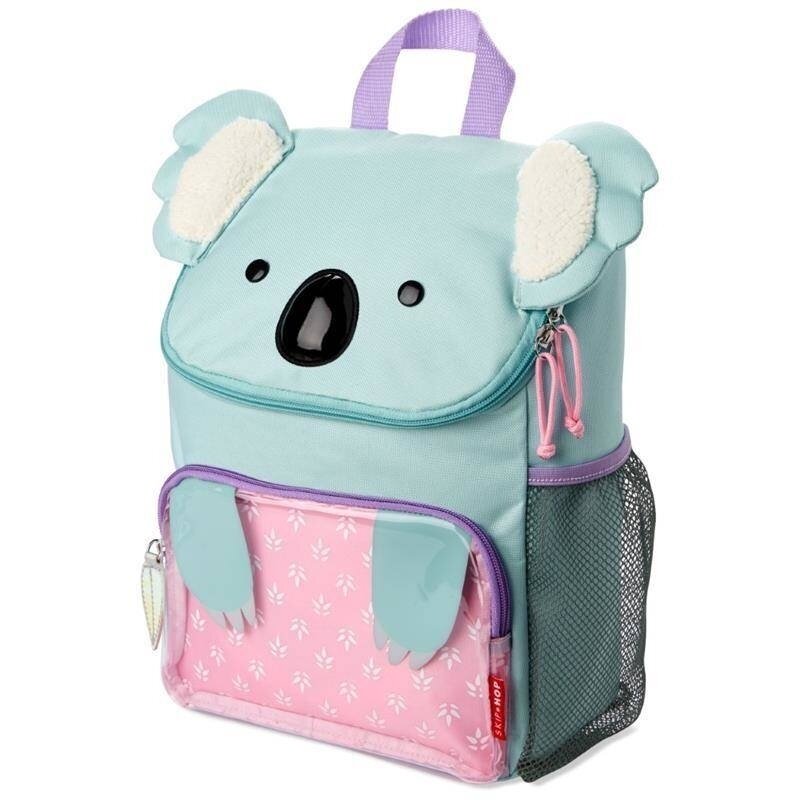 Rucsac, Skip Hop, Zoo, Cu un compartiment incapator, un buzunar transparent si loc pentru sticla, Cu detalii 3D, Fara ftalati, 3 ani+, Koala