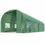 Solar de gradina, tip tunel, 9mp, 450 cm x 200 cm x 200 cm, folie PE 140g/m² cu filtru UV4, 6 ferestre, snur 100 m, Plonos, Verde - 1