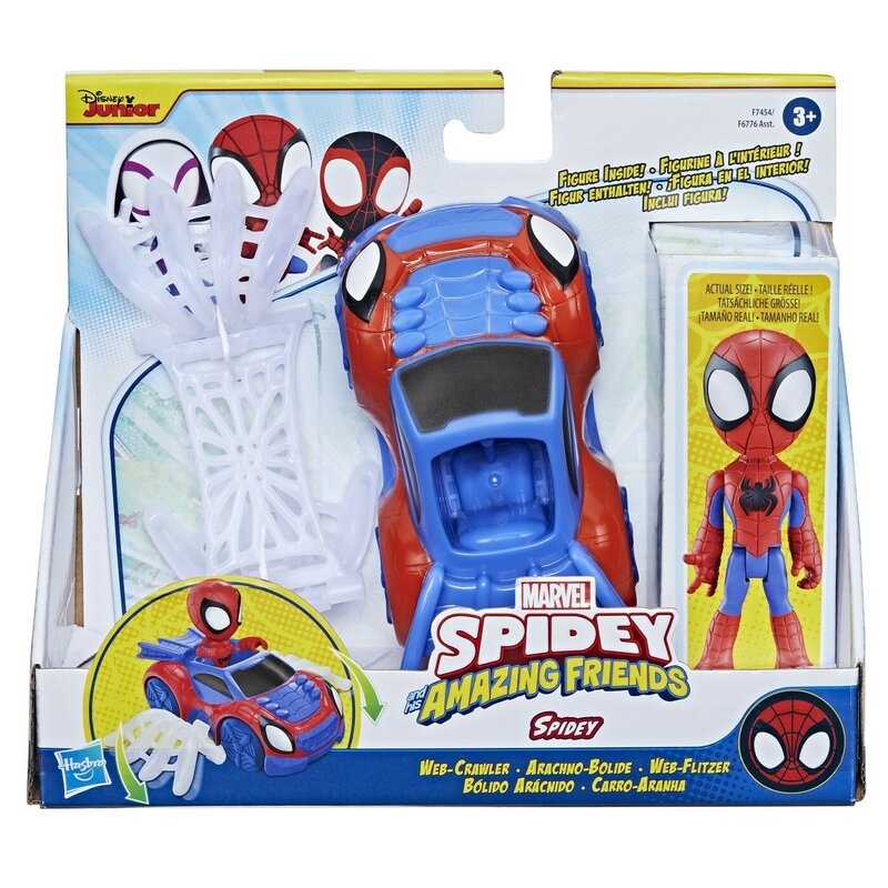 SPIDEY PRIETENII EXTRAORDINARI SET MASINUTA SI FIGURINA SI ACCESORIU SPIDEY