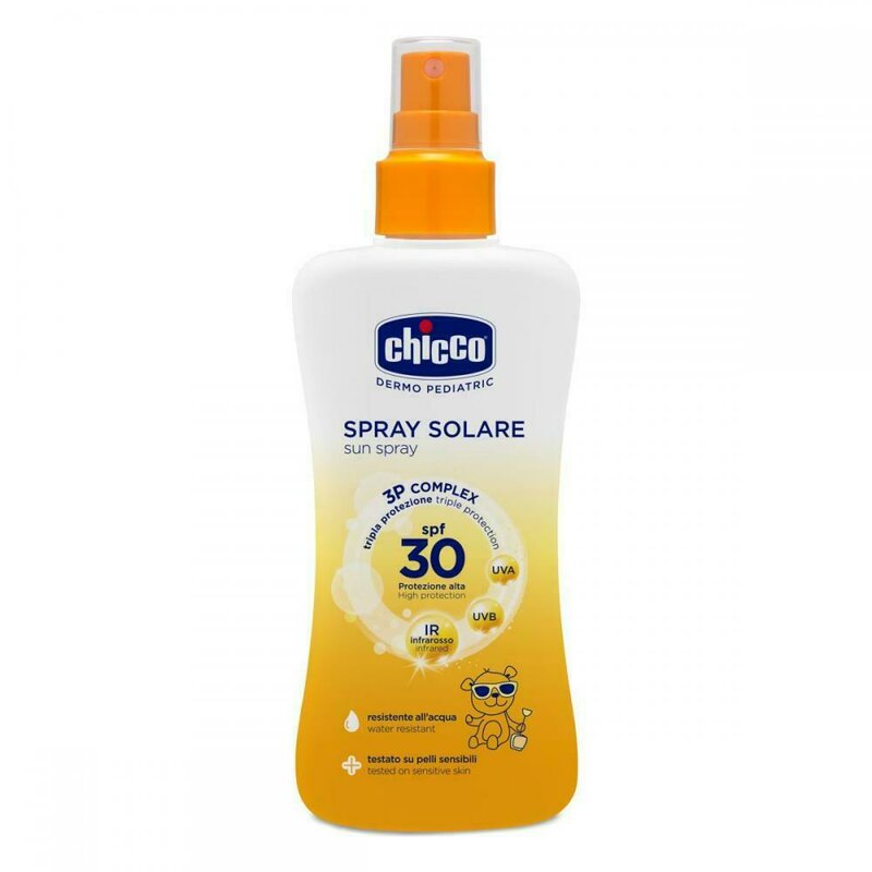 Chicco - spray protectie solara dermopediatrica, spf 30+, 150ml, 0 luni+